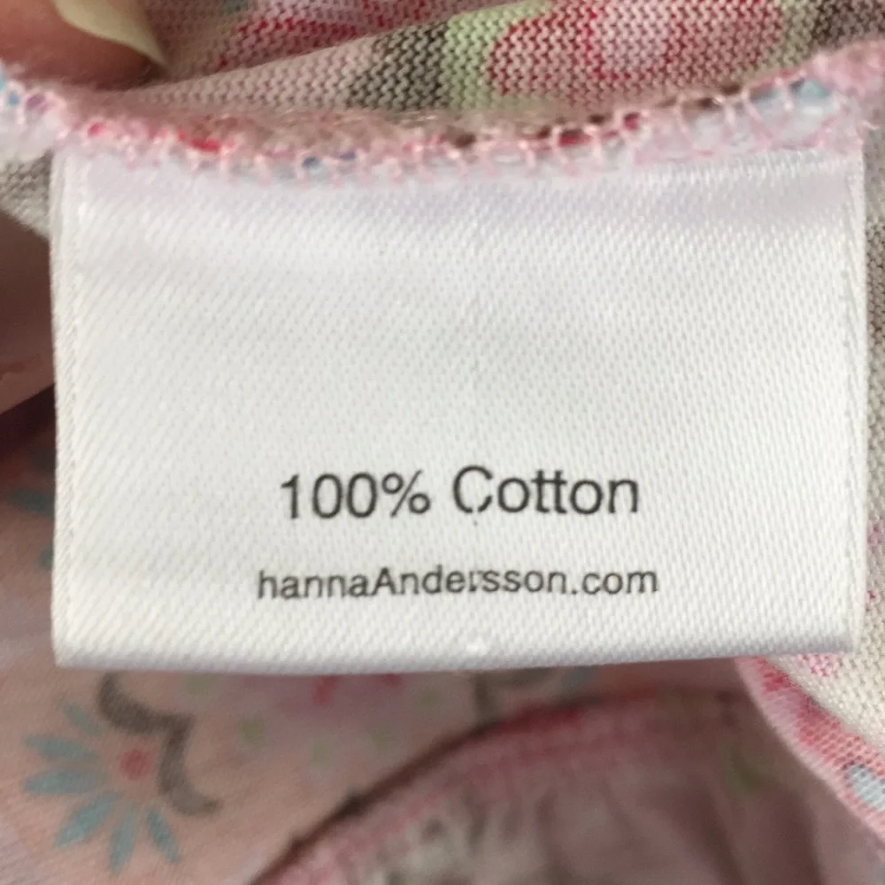 Hanna Andersson Girls Long Sleeve Floral Cotton Dress Size 5